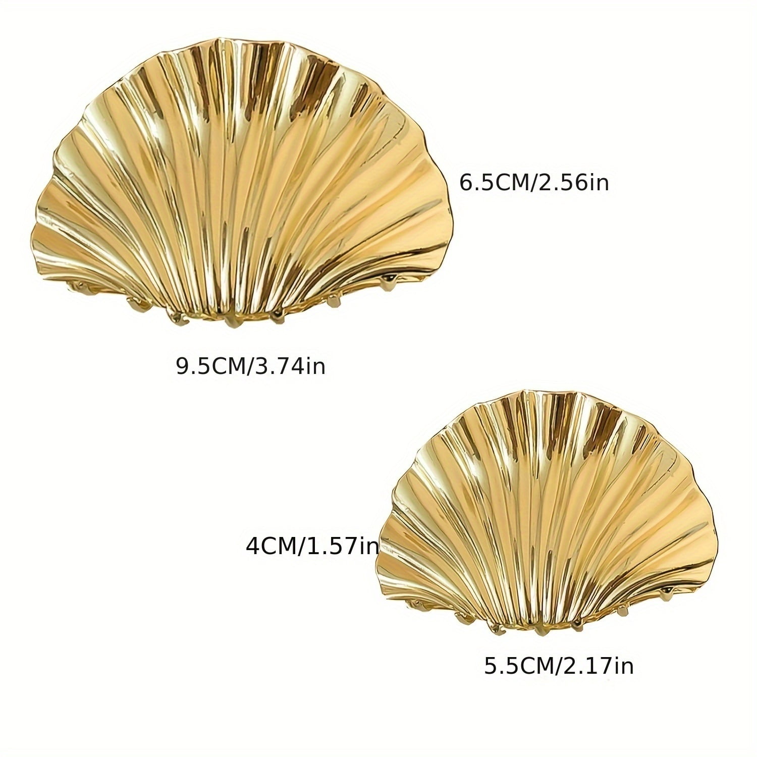 Elegant golden metal hair clip - retro simple alloy shark clip, a must-have accessory for women for Valentine's Day and formal occasions