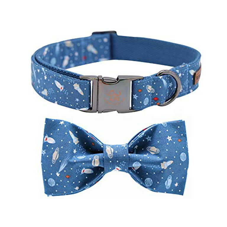 Elegant little tail Dog Collar, Blue Shark Pattern Pet Collar Durable Cute  Dog Collars Male or Female Pet Gift Adjustable Dog Collar for Medium Dogs