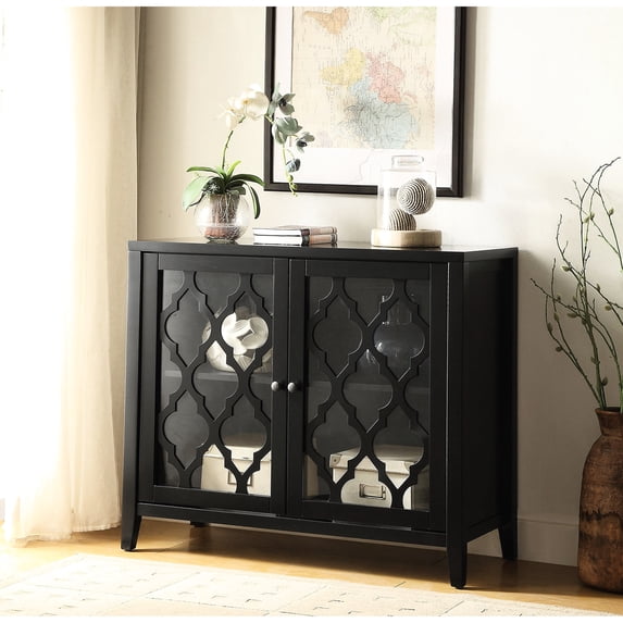 Elegant look with black finish / Entryway essential / Ample display space