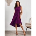 thumbnail image 1 of Elegant stylish sleeveless solid color A-line pleated dress, 1 of 5