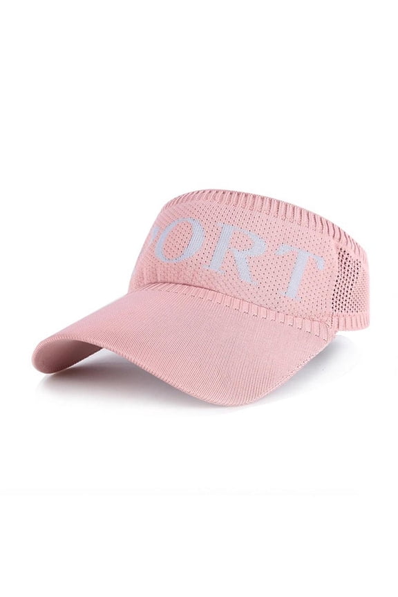 Elegant sun hat breathable letter empty high hat sun protection