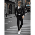 thumbnail image 1 of Elegant three piece men's tuxedo| Single button, shawl collar, unique design, suitable for weddings and parties, 1 of 10