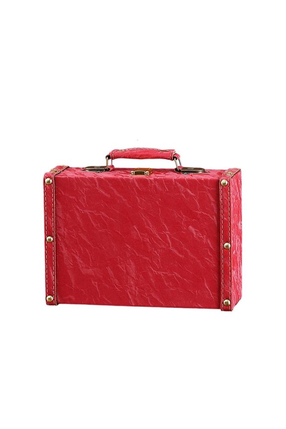 Elegant1eatherHandheld Luggage Box Sturdy Home and Travel Storage Solution