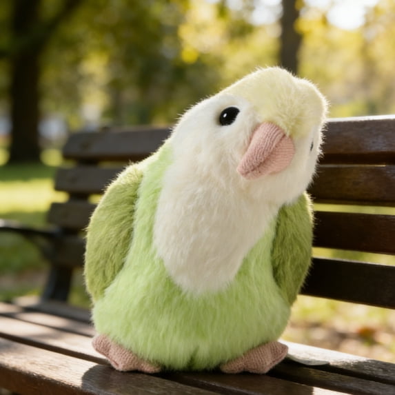 ElegantHaven Cute Green Parrot Doll Plush Soft PP Cotton Soothing Companion Home Decoration Perfect Gift for Christmas and Birthdays