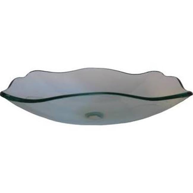 Elegante Glass Vessel Bathroom Sink Set - Brushed Nickel