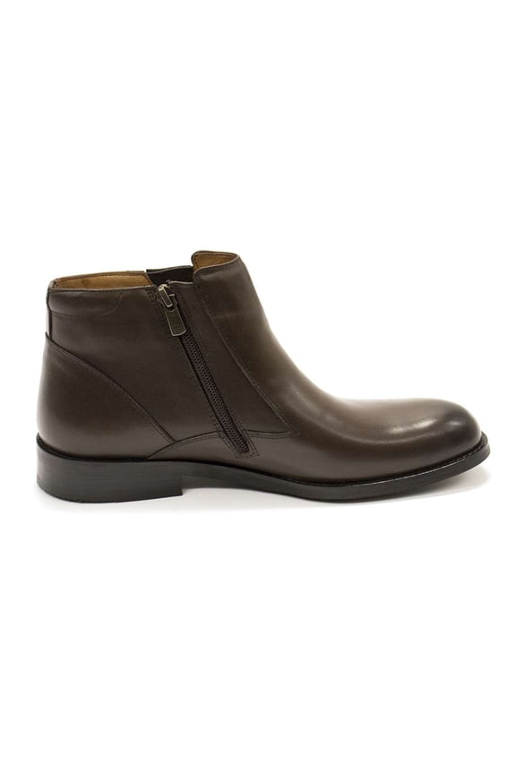 Men's Anderson Leather Side-zip Ankle Boots, Nogara Caffe,11 M US