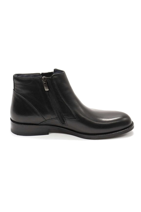 Men's Anderson Leather Side-zip Ankle Boots, Nogara Nero,9 M US