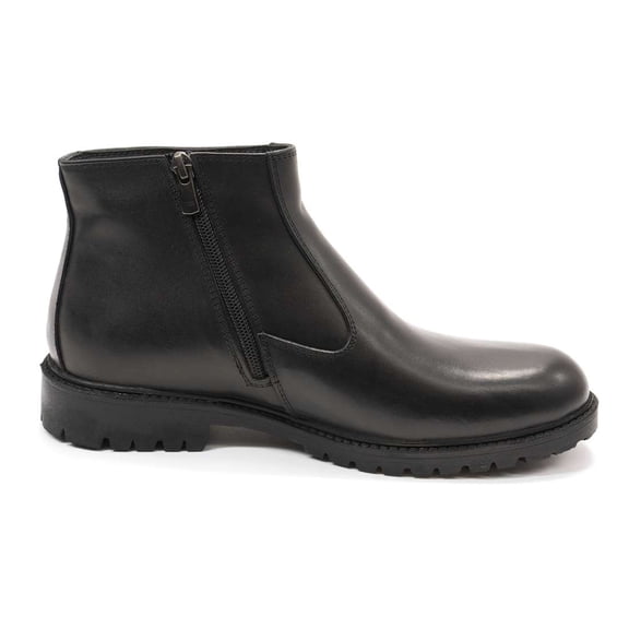 Elegante Men's Asti Leather Winter Boots, Positano Nero,10 M US