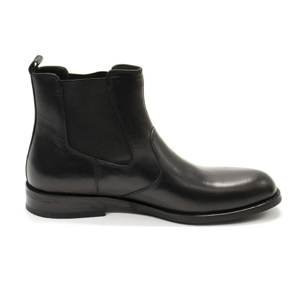Elegante Men's Daniel Leather Chelsea Boots, Nera Nero,9 M US