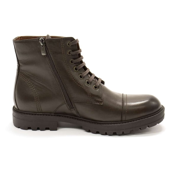 Elegante Men's Esquire Leather Lace-up Winter Boots, Parma Caffe,11 M US