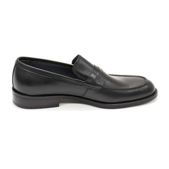 Elegante Men's Primo Leather Penny Loafer, Black,8 M US