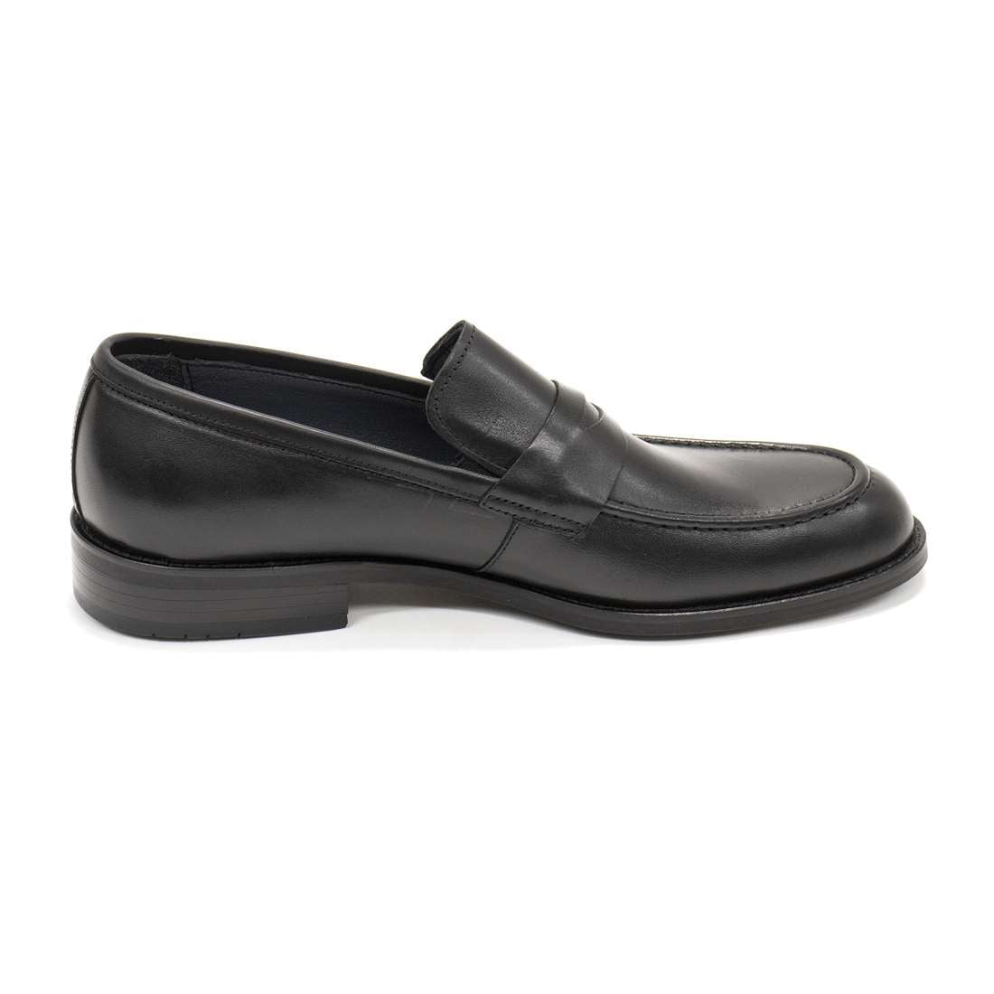 Elegante Men's Primo Leather Penny Loafer, Black,9 M US