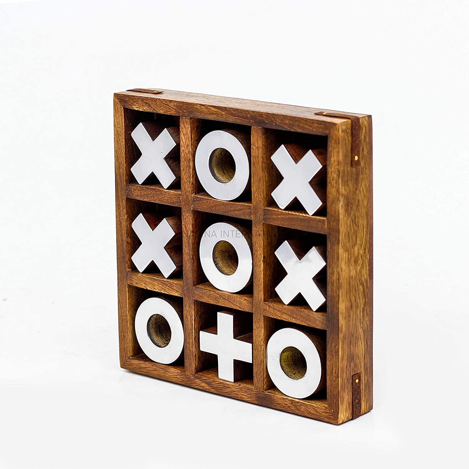 Hand Crafted Mango Wood Ludo Board Game, 'Strategic Challenge