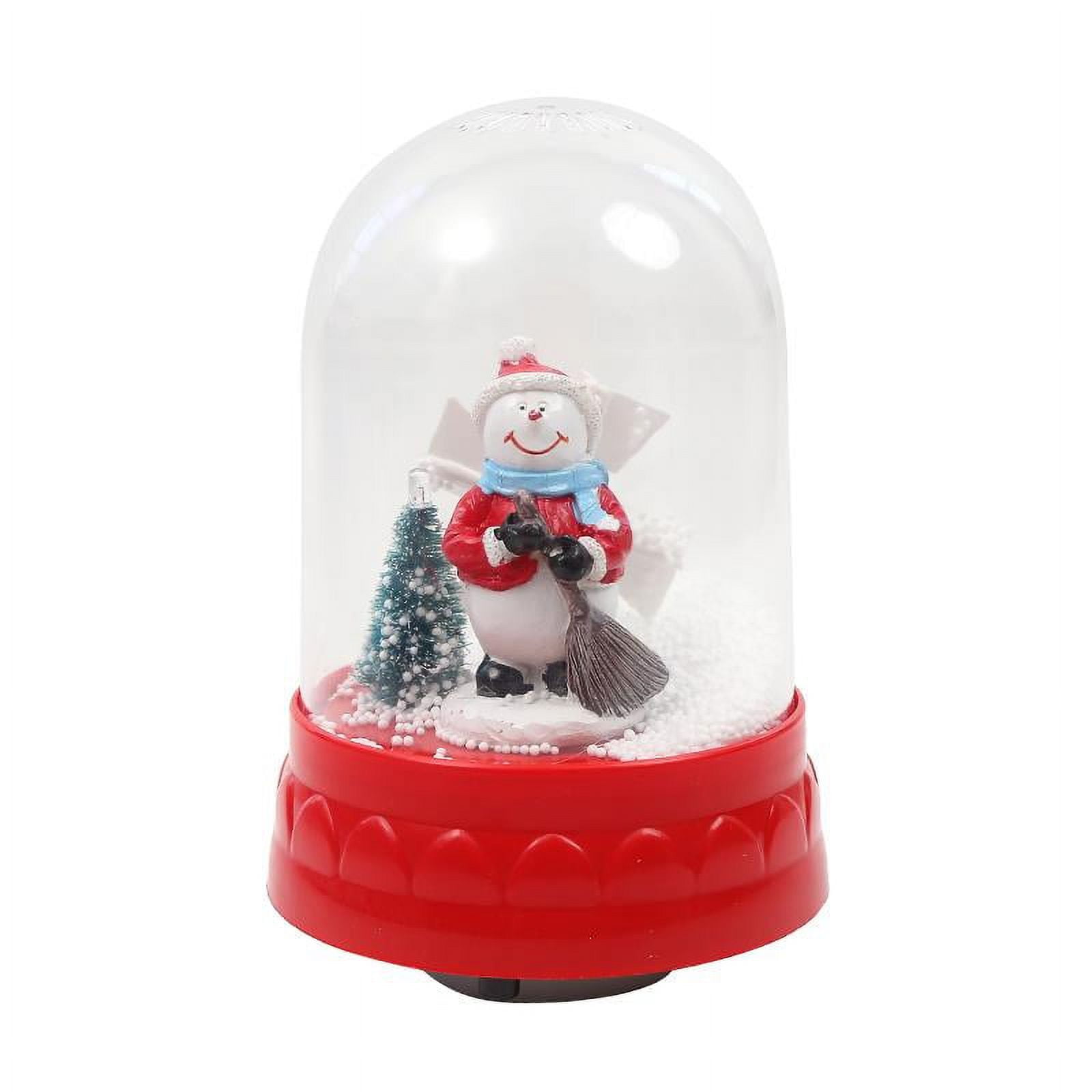 Elegantoss Christmas Lighted Rotating Music Box Snow Globe with Snowman