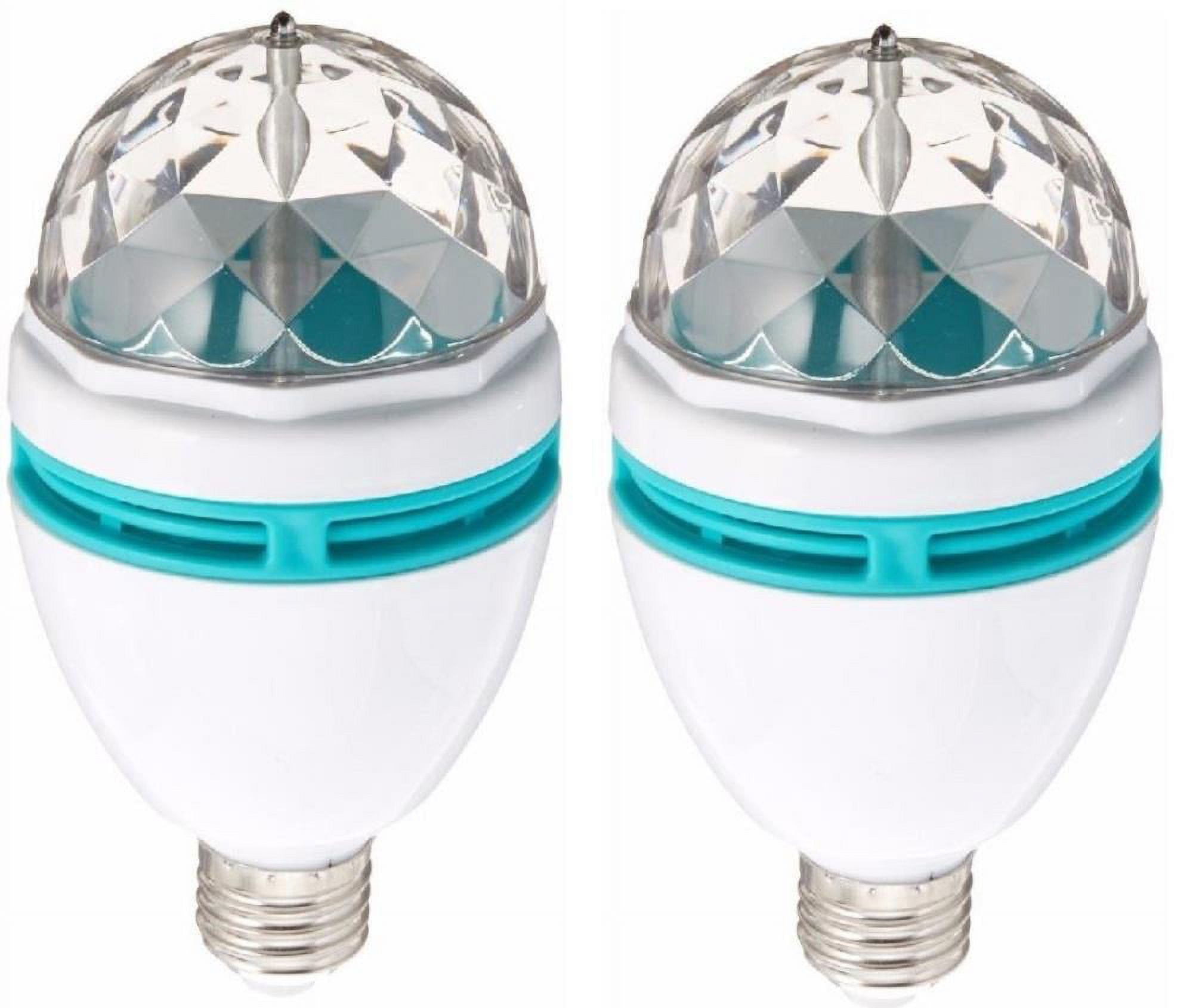 Elegantoss Pack of 2 Rotating LED Strobe Bulb Multi changing Color