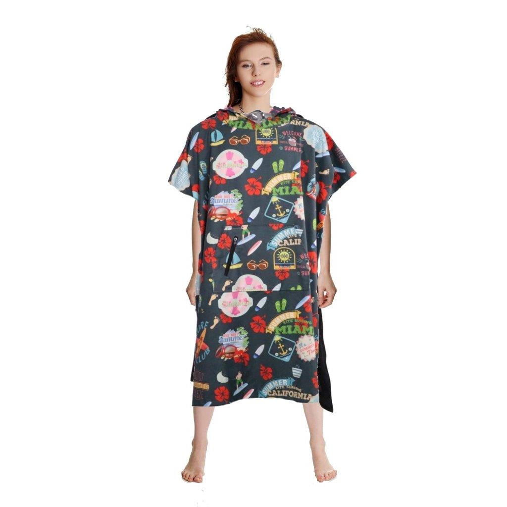 Poncho Asciugamano In Microfibra: Cambio Rapido Per Surf, Nuoto E Spiaggia - Ultra Leggero E Asciugatura Istantanea