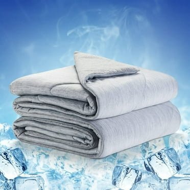 Elegear Cooling Comforter -Summer Comforter Twin Size Double Sided Breathable, Soft Cooling Comforter - Gray