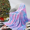 thumbnail image 1 of Elegear Rainbow Throw Girls Blanket, Unique Tie-dye Flannel Blanket Super Soft Cute Decorative Floor Sofa Couch Throw Warm Cozy Fuzzy Blanket for Adults Kid's Gift, 1 of 6