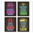 thumbnail image 1 of Elegend Neon Gaming Posters, Man Wall Art Gamer Decorations for Bedroom, 4Pcs Modern Colorful Framed Artwork Posters, Video Game Black Light Posters 8.27x11.81 Inch, 1 of 9