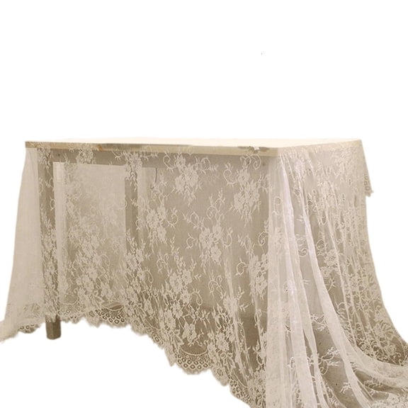 Elegent Wedding Tablecloth Delicate Lace Design For Reception Party Table Decors