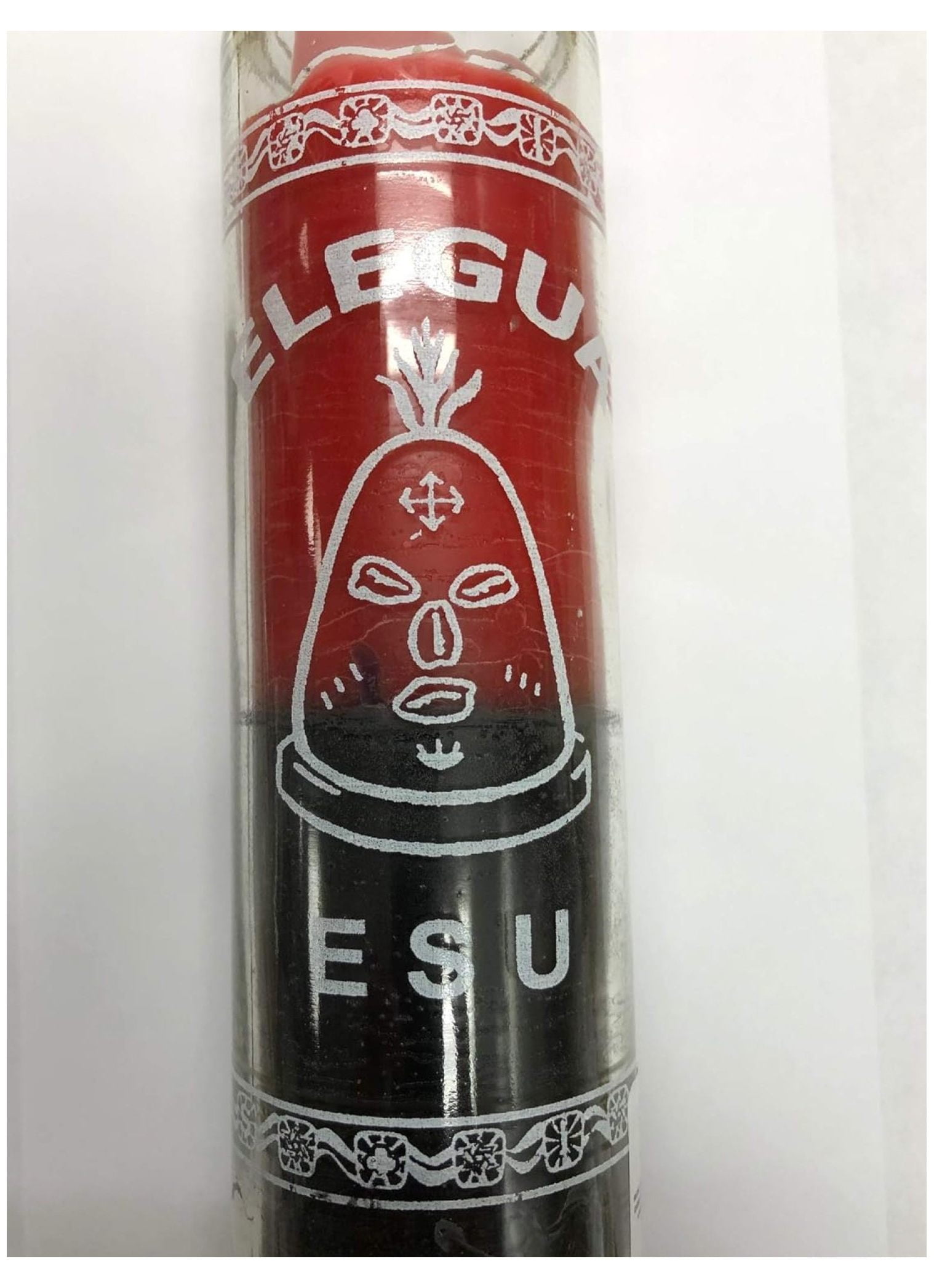 Elegua Eleggua 7 Day Unscented 2 Color Candle in Glass