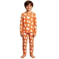 thumbnail image 1 of Elegyee Boys' Halloween Pajamas Ghost Print Long Sleeve Top Pants Loungewear(2-10 Years), 1 of 4
