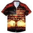 thumbnail image 1 of Elegyee Boys Independence Day Shirt Casual Buttons Up Graphic Short Sleeve Shirt, Sizes 5-17, 1 of 4