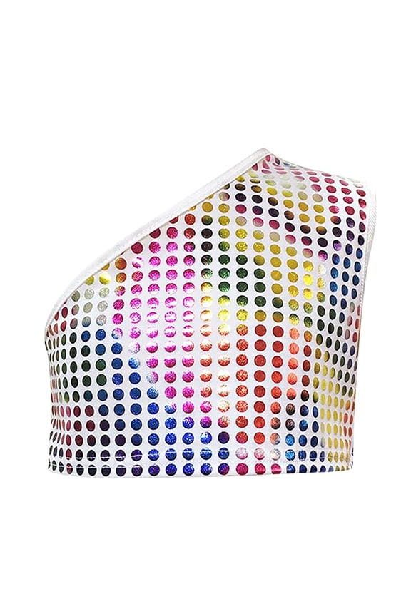 Boys Metallic Grid Sequins T Shirt Party Sparkly One Shoulder Short Sleeve Tee, Sizes 2-19