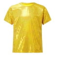 thumbnail image 1 of Elegyee Boys Metallic Grid Sequins T Shirt Sparkly Short Sleeve Tee for Performance, Sizes 2-19, 1 of 4