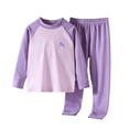 thumbnail image 1 of Elegyee Boys Thermal Underwear Long Sleeve Top Pants Pajamas Base Layer, Purple, Size 15-16, 1 of 2