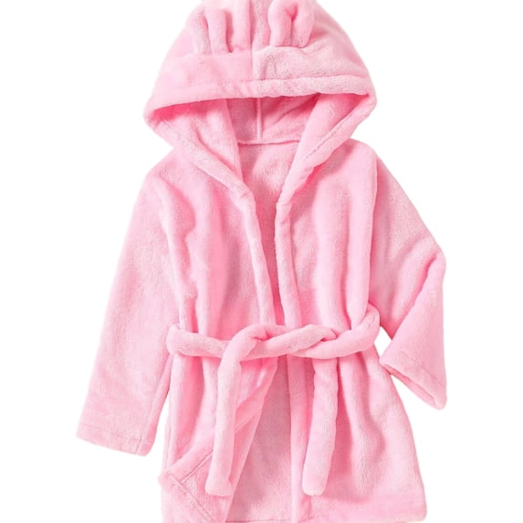Elegyee Children's Hooded Sleepwear Robe Winter Pajama Bathrobe, Size 5-6