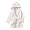 thumbnail image 1 of Elegyee Children's Hooded Sleepwear Robe Winter Pajama Bathrobe, White, Size 7-8, 1 of 8