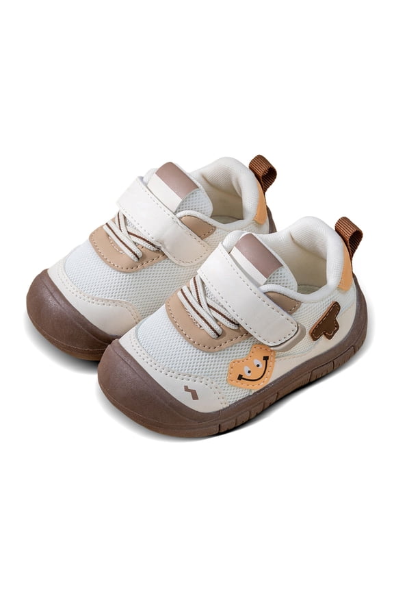 Girls Active Sneakers Unisex Breathable Mesh First Walking Steps Lightweight Shoes
