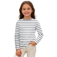 thumbnail image 1 of Elegyee Girls Carnival T-Shirts Striped Long Sleeve Stylish Partywear Soft Top, Sizes 3-14Y, 1 of 4
