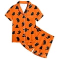 thumbnail image 1 of Elegyee Girls Halloween PJs Short Sleeve Button Down Shirt and Shorts Pajamas(2-13 Years), 1 of 3