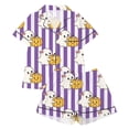 thumbnail image 1 of Elegyee Girls Halloween Pajama Sets Cute Short Sleeve Kids Sleepwear, Purple, Size 13-14, 1 of 4