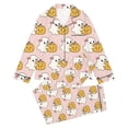 thumbnail image 1 of Elegyee Girls' Halloween Pajamas Cute Long Sleeve Top Pants Sleepwear, Pink, Size 11-12, 1 of 4