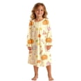 thumbnail image 1 of Elegyee Girls Halloween Ruffle Long Sleeve Nightgown Cute Cartoon Sleep Dress(3-14 Years), 1 of 4