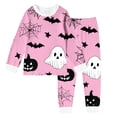 thumbnail image 1 of Elegyee Girls Matching Halloween Pajamas Long Sleeve Top Pants PJ Set Sleepwear, 1 of 2