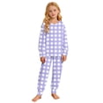 thumbnail image 1 of Elegyee Girls Plaid Pajamas Soft Long Sleeve Top Pants Sleepwear Set, Size 2-3, 1 of 6