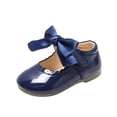 thumbnail image 1 of Elegyee Girls Princess Sandals Solid Color Bow Lightweight Soft Sole Non Dress Shoes, 1 of 6
