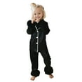 thumbnail image 1 of Elegyee Girls Silk Pajamas Long Sleeve Button Down Shirt Pants Pjs Set, Black, Size 10-11, 1 of 3