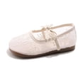 thumbnail image 1 of Elegyee Girls Summer Princess Shoes Bowkont Strap Lace Mesh Breathable Slip-On Flats Sneakers, 1 of 4