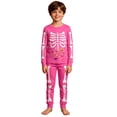 thumbnail image 1 of Elegyee Halloween Pajamas for Kids Skeleton Snug Fit Long Sleeve Top Pants PJs(2-10 Years), 1 of 4