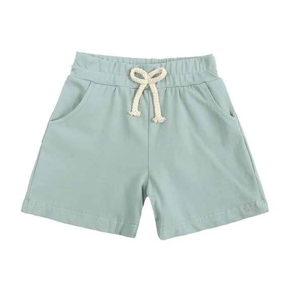 Elegyee Infant Boys Summer Casual Solid Breathable Pull On Baggy Shorts with Drawstring
