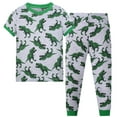 thumbnail image 1 of Elegyee Kids Pajamas Short Sleeve Top Pants Snug Fit Sleepwear Pj's, Size 1-2, 1 of 3