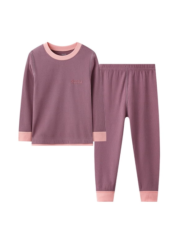 Kids Thermal Underwear Winter Warm Lined Base Layer Pajamas(3-18 Years)