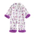 thumbnail image 1 of Elegyee Newborn Girls Halloween Satin Pajamas Cartoon Ghost Bow Long Sleeve Sleepwear Set, 1 of 5