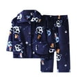 thumbnail image 1 of Elegyee Toddler Boys Flannel Pajamas Winter Long Sleeve Coat Pants Sleepwear PJs, 1 of 3