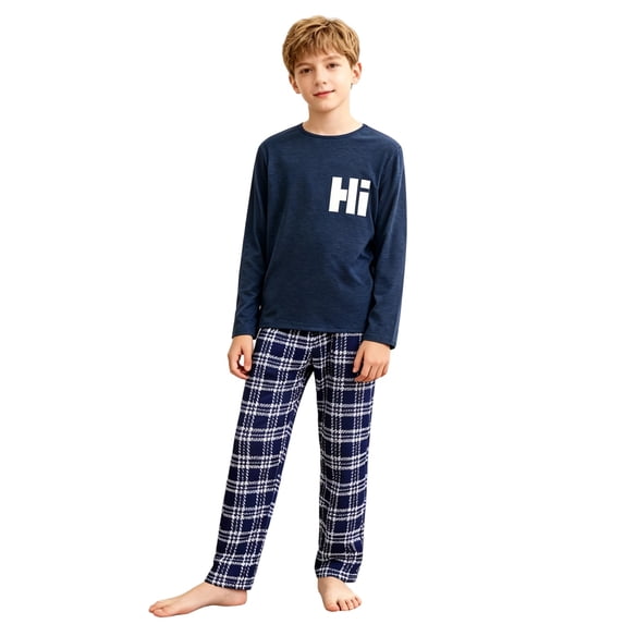 Elegyee Toddler Boys Long Sleeve Top and Pants Pajamas Soft Sleepwear Set, Size 4-5